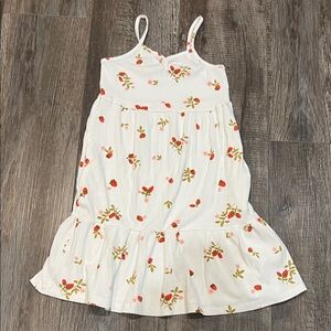 Girls Old Navy Floral White Kids Dress. L (10-12) Like brand new.